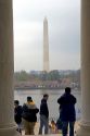 View of the Washington Monument from the Thomas Jefferson Memorial in Washington, D.C.