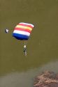 Base jumping off of Perrine Memorial Bridge in Twin Falls, Idaho.
