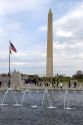 The National World War II Memorial and the Washington Monument in Washington, D.C.