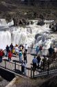 Observation deck at Shoshone Falls on the Snake River near Twin Falls, Idaho.