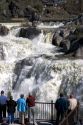Observation deck at Shoshone Falls on the Snake River near Twin Falls, Idaho.