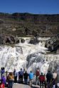Observation deck at Shoshone Falls on the Snake River near Twin Falls, Idaho.