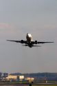 Boeing 737 airliner at take off from Washington Reagan airport.