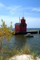 Holland Harbor Lighthouse at Holland, Michigan.
