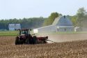 Tractor planting soy beans in the Ohio plains.