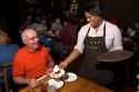 African american waitress at a Cracker Barrel restaurant in Lima, Ohio. MR