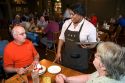 African american waitress at a Cracker Barrel restaurant in Lima, Ohio. MR