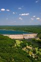 Aerial view of Bull Shoals Dam, Arkansas.aerial, bull shoals dam, dam, arkansas, energy, reservoir, hydroelectric dam, hydroelectric, white river