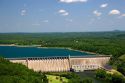 Aerial view of Bull Shoals Dam, Arkansas.