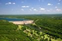 Aerial view of Bull Shoals Dam, Arkansas.