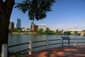 Riverfront Park along the Arkansas River in Little Rock, Arkansas.