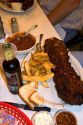 A plate of ribs at a restaurant on Beale Street in Memphis, Tennessee.