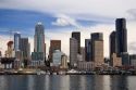 Wide angle view of Seattle, Washington.