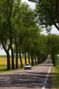 Tree lined highway near Luneville, France.