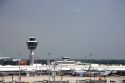 Air traffic control tower at the Munich airport, Germany.