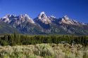 The Grand Teton Mountains in Wyoming.