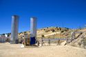 Methane gas recovery equipment generates electricity at a sanitary land fill in Boise, Idaho.