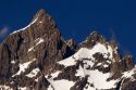 Grand Teton Peak in the Teton Mountains, Wyoming.
