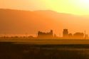 Sunrise over the Camas Prairie at Fairfield, Idaho.