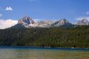 Mt. Heyburn of the Sawtooth Mountains at Redfish Lake in Stanley, Idaho.