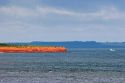 Red cliffs of Cape Orby, Prince Edward Island, Canada.