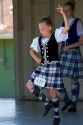 Young girl competes in a Scottish dance contest at Highland Festival on Prince Edward Island, Canada.