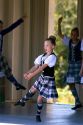 Young girl competes in a Scottish dance contest at Highland Festival on Prince Edward Island, Canada.