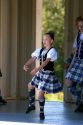 Young girl competes in a Scottish dance contest at Highland Festival on Prince Edward Island, Canada.