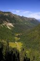 A view of the American River from Chinook Pass along highway 410 in Washington State.