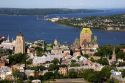 Aerial images of Quebec City from atop the Observatoire de la Capitale, Quebec, Canada.