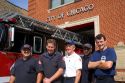 City of Chicago Fire Department station and crew in Chinatown Chicago, Illinois.