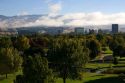 Mist and fog lifting over Boise, Idaho.