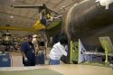 Aviation assembly workers at the Beechcraft factory in Wichita, Kansas.