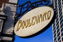 Boulevard restaurant sign in San Francisco, California.