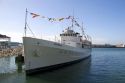 The presidential yacht named Patomac used by Franklin D. Roosevelt moored at Oakland, California.