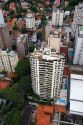 Aerial view of high rise buildings in Sao Paulo, Brazil.
