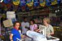Customers in the check out line at a market in Sao Paulo, Brazil.