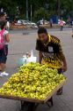 A street vendor selling fruit in Sao Paulo, Brazil.
