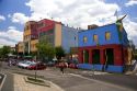 Colorful buildings in the La Boca area of Buenos Aires, Argentina.