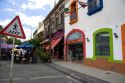 Colorful buildings in the La Boca area of Buenos Aires, Argentina.