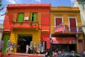 Colorful buildings in the La Boca area of Buenos Aires, Argentina.