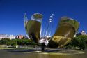 Floralis Generica kinetic sculpture designed by Marta Minujin at the United Nations Plaza in Buenos Aires, Argentina.