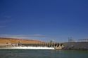 McNary Dam spans the Columbia River between Washington and Oregon at Umatilla, Oregon.