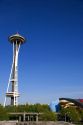 The Space Needle and the Experience Music Project in Seattle, Washington.