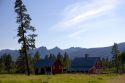 Red barn near Hamilton, Montana.