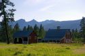 Red barn near Hamilton, Montana.