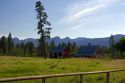 Red barn near Hamilton, Montana.