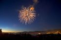 People watch a Fourth of July fireworks display in Boise, Idaho.