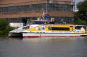 Ferry boat on the Nieuwe Maas river at Rotterdam, Netherlands.