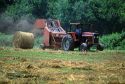 Round hay bailer in rural Tennessee.